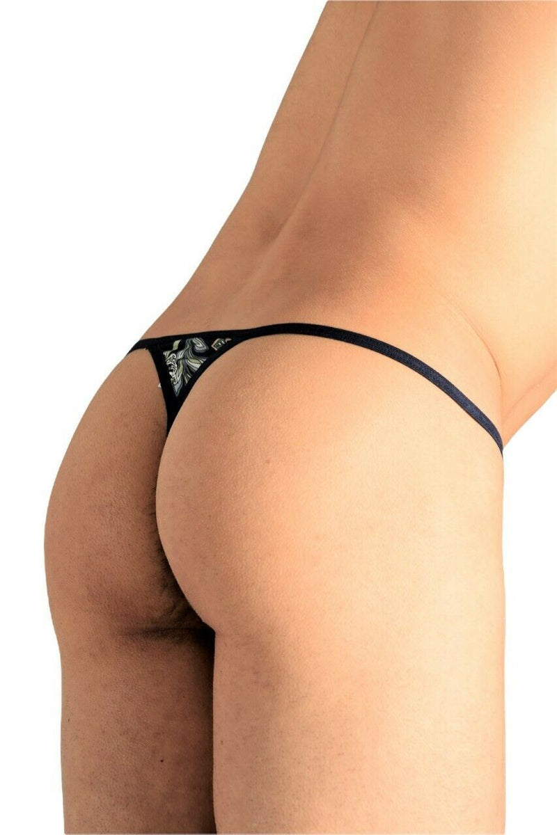 L'Homme Invisible Thong Erwan Snaps String Transparent Striptease Mid Blu UW08 3 - SexyMenUnderwear.com