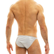 Low Cut Brief Modus Vivendi Viral Vinyl Brief Shiny Lavish Taupe Gray 08013 52 - SexyMenUnderwear.com