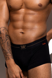 LVW Gold AMSTERDAM Boxer Trunk Soft Italian Eco-Friendly Cotton Black 17 - SexyMenUnderwear.com