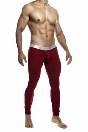Malebasics Legging Classic Pima Long Johns Red Wine MB105 2 - SexyMenUnderwear.com