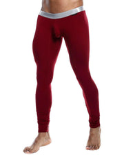 Malebasics Legging Classic Pima Long Johns Red Wine MB105 2 - SexyMenUnderwear.com