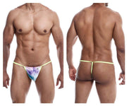 Malebasics Print G-String MOB Eroticwear Sinful Thong Green Tie-Dye MBL59 3 - SexyMenUnderwear.com