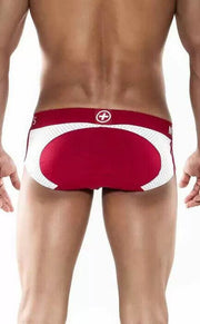 MALEBASICS Spot Brief Cotton Lycra Low-Cut Briefs Red MBS01 4 - SexyMenUnderwear.com