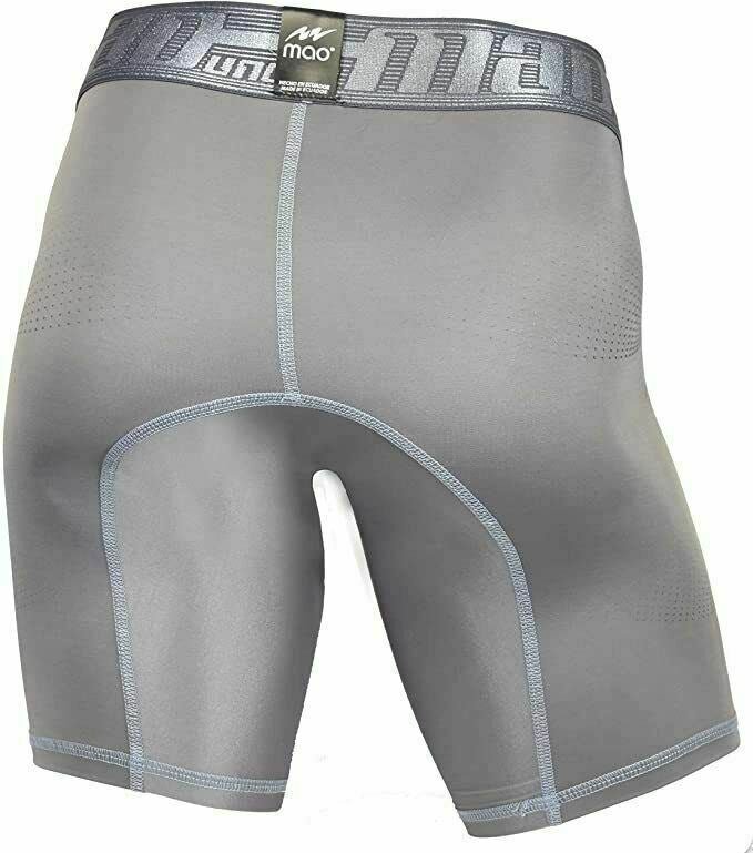MAO Sport Boxer Briefs Compression Short Mid-Cut Microfibre Gray 7060 7 - SexyMenUnderwear.com