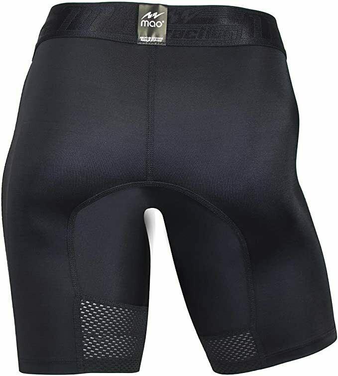 Mao Sport Boxer Compression Short Mid-Cut MicroFibre SportWear Black 7021 3 - SexyMenUnderwear.com