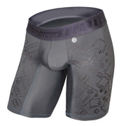 MAO Sport Boxer Shorts Gel Print Quick Dry Gray 7060 12 - SexyMenUnderwear.com
