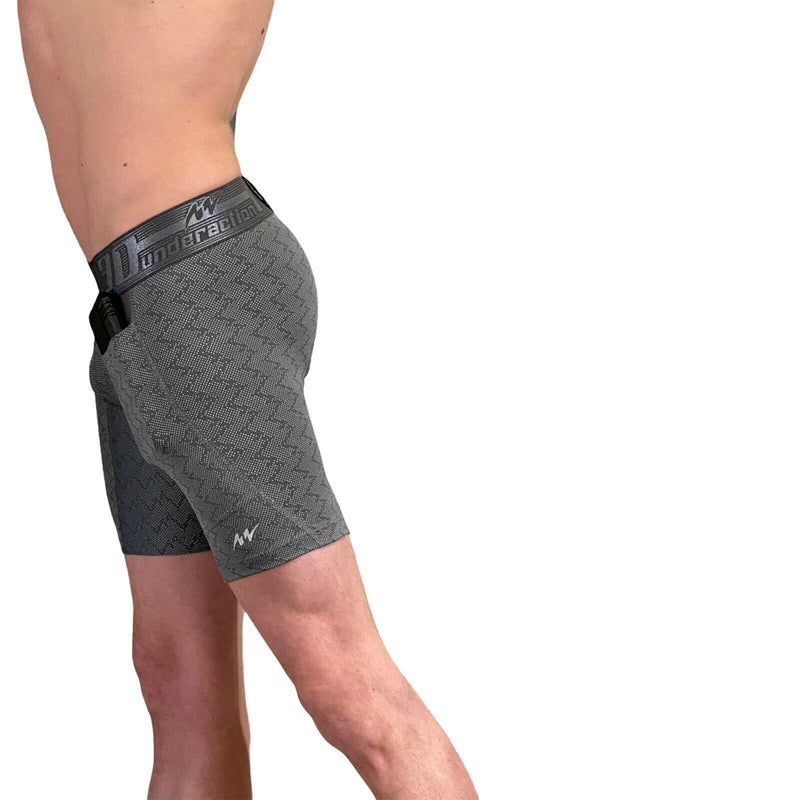 MAO Sports Boxer Side Phone Pocket Gym Underwear Gray 1111.39 2 - SexyMenUnderwear.com