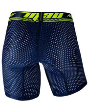 MAO Sports Boxer Soft & Stretchy Perforated Microfiber Neon Navy Blue 7034 6 - SexyMenUnderwear.com