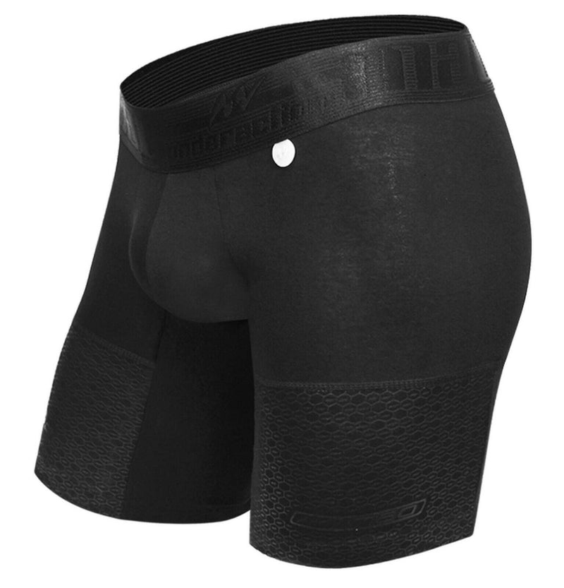 MAO Sports Boxer Underwear Compression Long Boxer Microfibers Black 1112.10 6 - SexyMenUnderwear.com