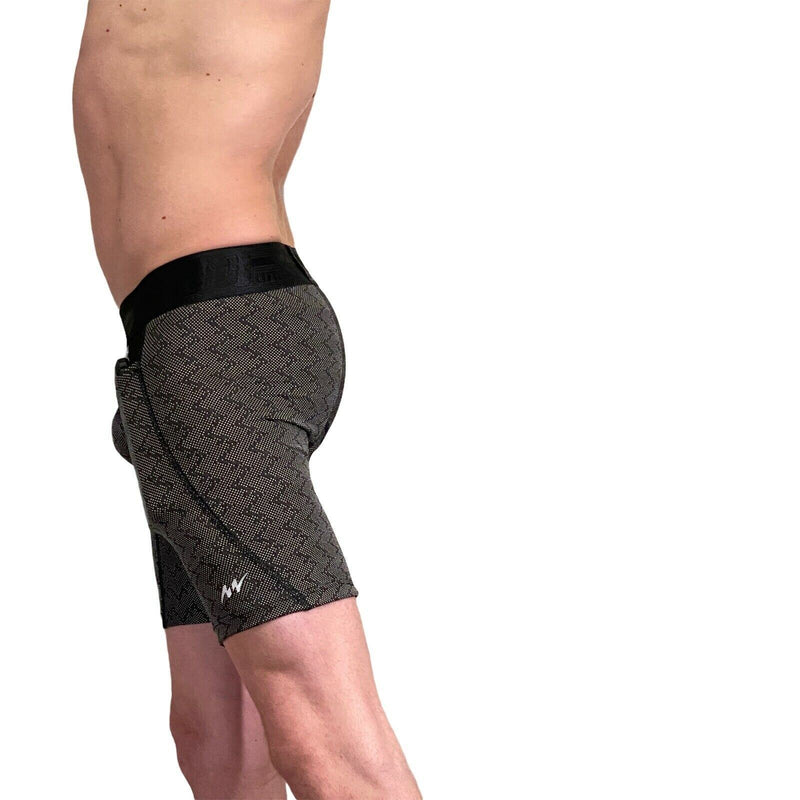 MAO Sports Boxer With Phone Pocket Long Boxer Underwear Black 1111.39 2 - SexyMenUnderwear.com