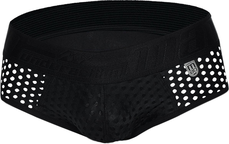 MAO Sports Briefs DOT Comfy Soft Mesh Brief Black 13612 9 - SexyMenUnderwear.com