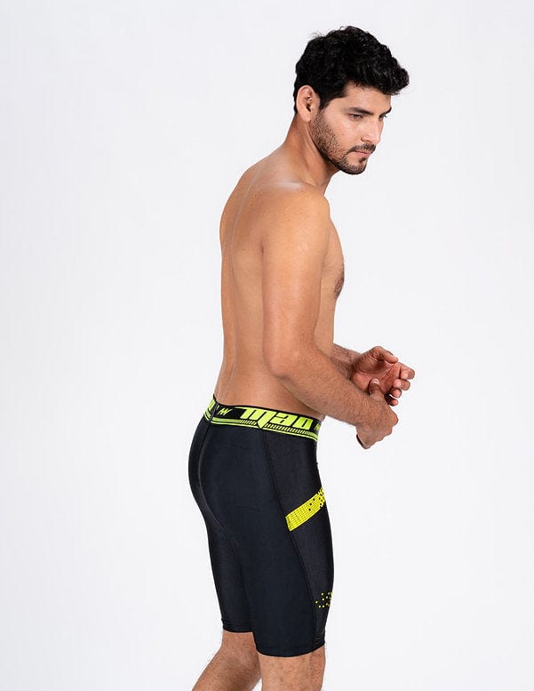 MAO Sports CICLISMO Cycling Shorts Elastic Fabric Soft Legging Black & Neon 14 - SexyMenUnderwear.com