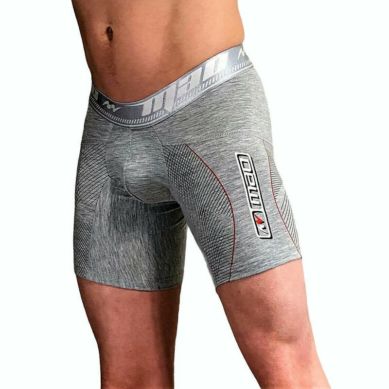MAO Sports Long Boxers Microfiber Boxer Briefs Gray 6930 4 - SexyMenUnderwear.com