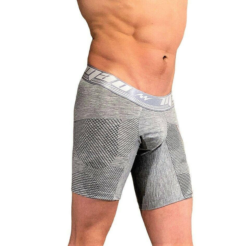 MAO Sports Long Boxers Microfiber Boxer Briefs Gray 6930 4 - SexyMenUnderwear.com