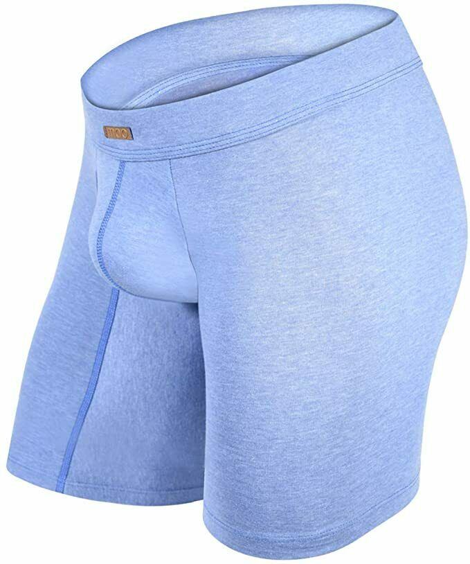 MAO USA Cotton Long Boxer Soft Flexible & Breathable Fabric Steel Blue 1113.4 10 - SexyMenUnderwear.com