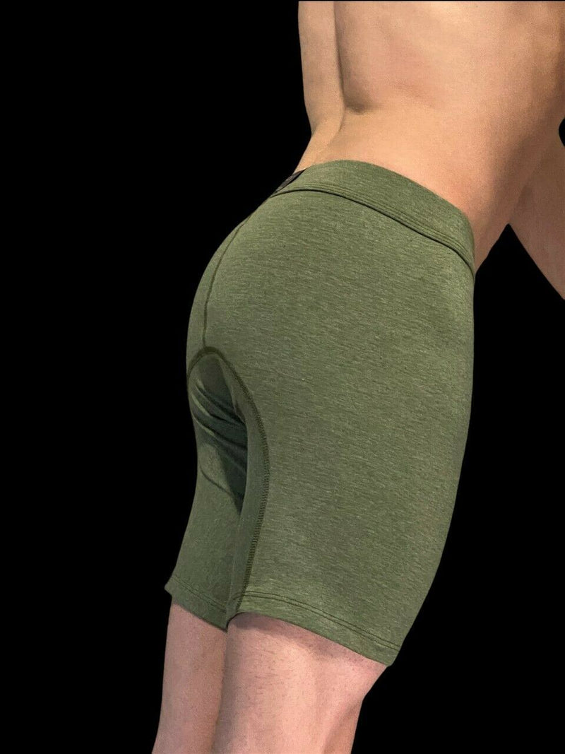 MAO USA Soft Cotton Boxer Briefs Flat Seams Flexible Light Army Green 1113.4 10 - SexyMenUnderwear.com