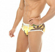 Marcuse Brief Ibiza Sunset Classic Elastic Band Fashion Slip Yellow 5415 4 - SexyMenUnderwear.com