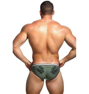 Marcuse Dragon Swim-briefs Swimwear Beige 06816 2 - SexyMenUnderwear.com