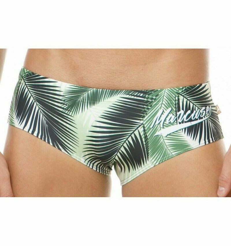 Marcuse Havana Swim-Trunk Tropics Swimsuit Italian Fabric Green 8517 3 - SexyMenUnderwear.com