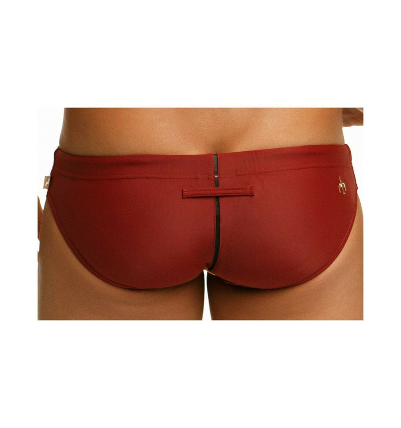 Marcuse Manifest swim-brief Swimwear Burgundy 2 - SexyMenUnderwear.com