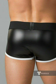 MASKULO Boxer Trunks Youngero Mesh Codpiece Regular Rear White TR051-80 20 - SexyMenUnderwear.com