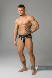 MASKULO Jock 2 Layer 3D Mesh Jockstraps Neon-White JS050-80 12 - SexyMenUnderwear.com