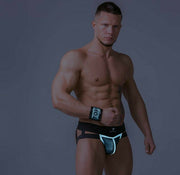 MASKULO Jock 2 Layer 3D Mesh Jockstraps Neon-White JS050-80 12 - SexyMenUnderwear.com