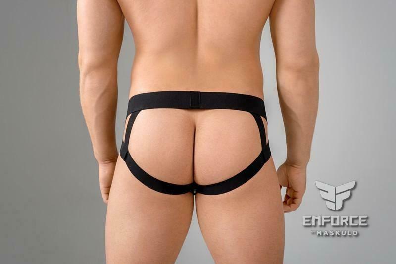 MASKULO Jockstraps EnForce Shot Belt Codpiece Jocks Army Green JS130 11 - SexyMenUnderwear.com