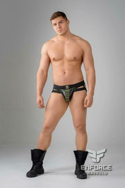 MASKULO Jockstraps EnForce Shot Belt Codpiece Jocks Army Green JS130 11 - SexyMenUnderwear.com