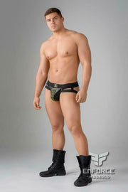 MASKULO Jockstraps EnForce Shot Belt Codpiece Jocks Army Green JS130 11 - SexyMenUnderwear.com