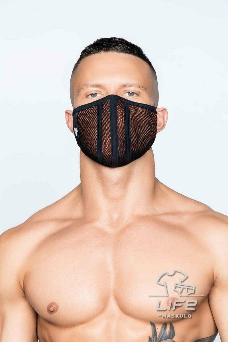 MASKULO Life 3D-Mesh Masks Upper Layer Stretchy Band Green Mesh AC042-18 33 - SexyMenUnderwear.com
