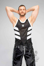 MASKULO Mesh Tank Top Skulla Sportswear Tanktop White TP071-80 29 - SexyMenUnderwear.com