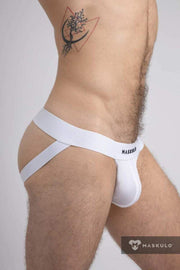 MASKULO MicroFiber Jockstrap Classic White Jock Push-UP Pouch JS072-80 17 - SexyMenUnderwear.com
