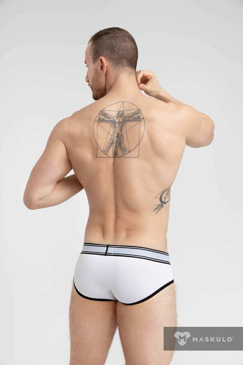 MASKULO Two pockets Brief Elastic Band Breathable Cotton Briefs BR161-94 25 - SexyMenUnderwear.com