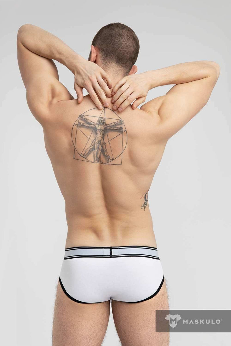 MASKULO Two pockets Brief Elastic Band Breathable Cotton Briefs BR161-94 25 - SexyMenUnderwear.com