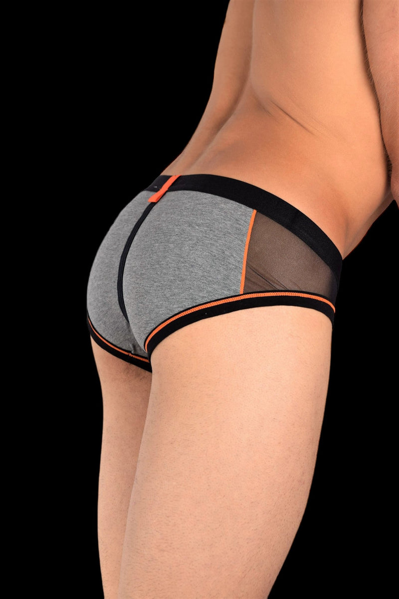 MEDIUM Construction Brief Private Structure Orange Combo 2-26 - SexyMenUnderwear.com