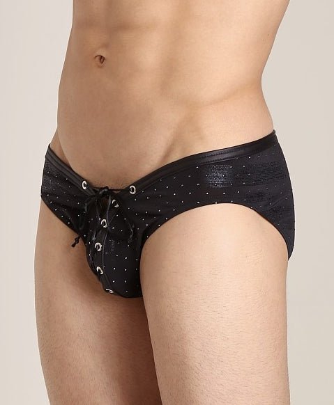 Medium Gregg Homme Bandit Laced-Up Brief 120403 MX5 - SexyMenUnderwear.com