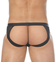 MEDIUM Gregg Homme Jock & Crop-Top Kit Mercury Metallic Silver 132634 129a - SexyMenUnderwear.com