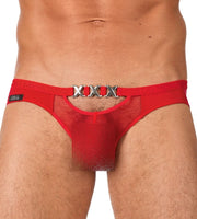MEDIUM Gregg Homme Kit PIMP See-Thru Tank top + Briefs Red 96622-03 - SexyMenUnderwear.com