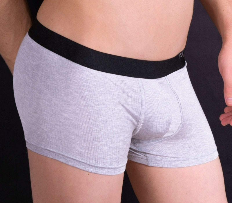 MEDIUM HOM Boxer Viscose Business Central Park Grey 1 - SexyMenUnderwear.com