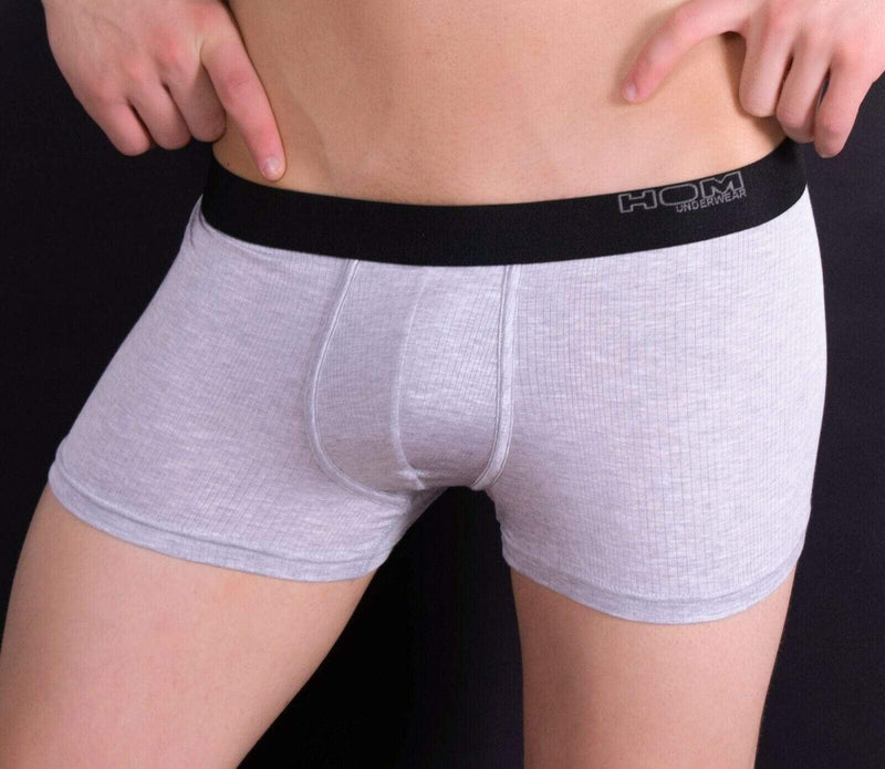 MEDIUM HOM Boxer Viscose Business Central Park Grey 1 - SexyMenUnderwear.com