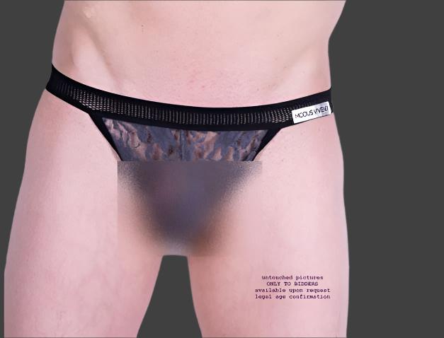 MEDIUM Modus Vivendi Capsule Lace Men Tanga Brief Gray 16914 28 - SexyMenUnderwear.com