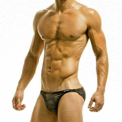 MEDIUM Modus Vivendi Swimwear Camo Low Cut Swim-Brief Khaki S1711 17 - SexyMenUnderwear.com