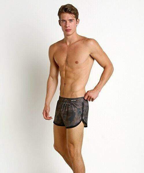 MEDIUM Modus Vivendi Swimwear Jogging Cut Camo Swim-Short Khaki S1722 38 - SexyMenUnderwear.com