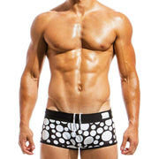 MEDIUM Modus Vivendi Swimwear Polka dot Brazil Cut Boxer Brief Swimsuit Black KS1821 19 - SexyMenUnderwear.com
