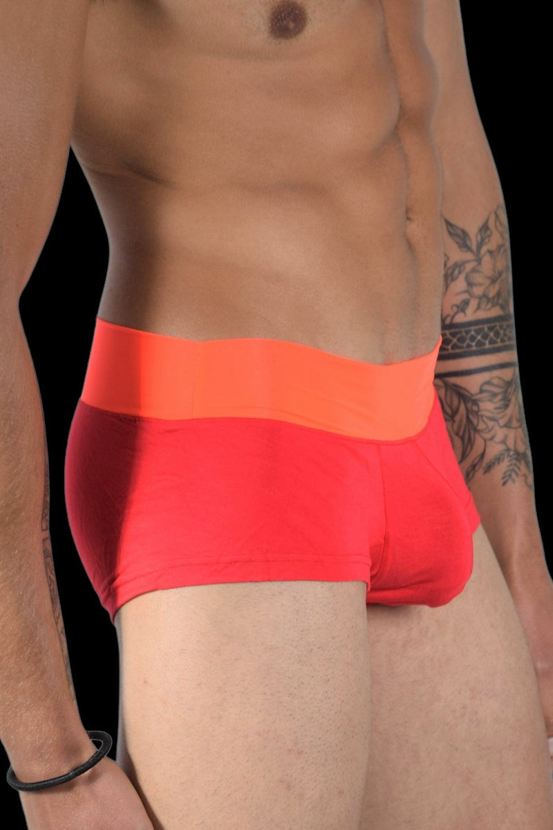 MEDIUM Nexus Boxer Trunk Private Structure Orange 4-37 - SexyMenUnderwear.com