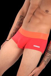 MEDIUM Nexus Boxer Trunk Private Structure Orange 4-37 - SexyMenUnderwear.com