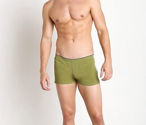 MEDIUM Private Structure Utopia Boxer Short Army 5-44 - SexyMenUnderwear.com