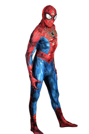 Men Spiderman Blue Jumpsuit Delux Cosplay Costume 3102  1