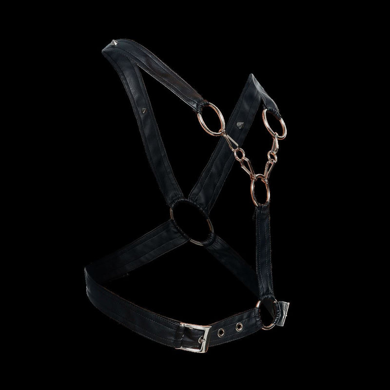 MOB Eroticwear Dungeon Cross Chain Harness One Size DMBL09 9 - SexyMenUnderwear.com